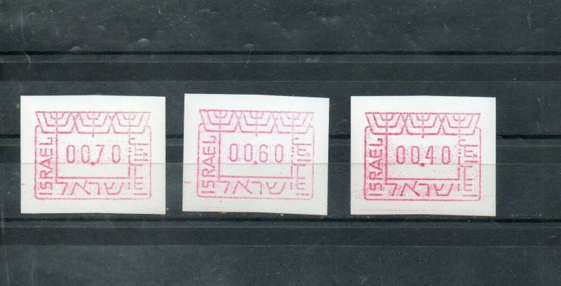 Israel 1988 Frama Labels Set of Three MNH!!