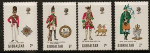 GIBRALTAR SG248/51 1970 MILITARY UNIFORMS MNH