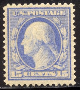 U.S. #366 SCARCE Mint VF w/ Cert - 1909 15c Ultra on Bluish Paper
