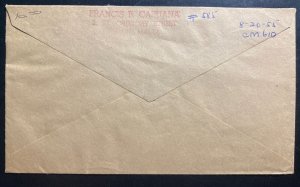 1955 Valletta Malta Cover to Seattle WA USA Self Government Stamp