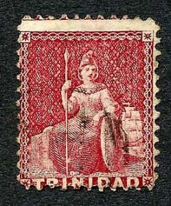 Trinidad SG60 (1d) Crimson lake Perf 12 Thick Paper Cat 30 pounds