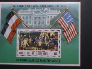 ​UPPER VOLTA-1976 BICENTENARY OF AMERICAN REVOLUTION FANCY CANCEL S/S VF CTO