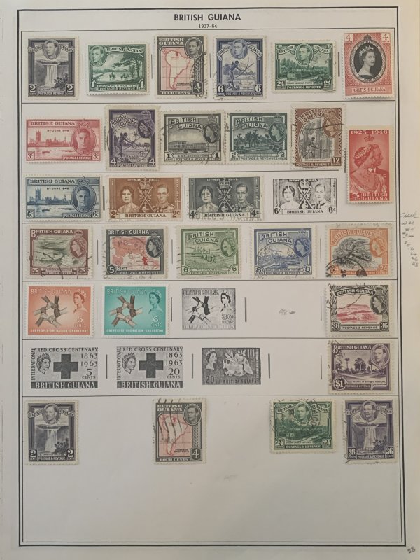 British Guiana 1882-1964 lot,  Mint Unused and used all pages included