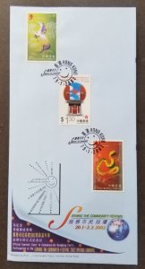 *FREE SHIP Hong Kong Serving The Community 2002 Year Of Horse Snake Lunar (FDC)