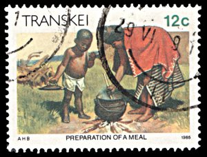 Transkei 140, used, Preparing a Meal