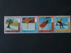 YEMEN-1972-OLYMPIC GAMES -SAPPORO'72 JAPAN -STRIP-VF-FANCY CANCEL LAST ONE