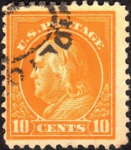 1917, US 10c, Franklin, Used, Sc 510