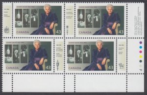 Canada - #1509a Jeanne Sauve Plate Block - MNH