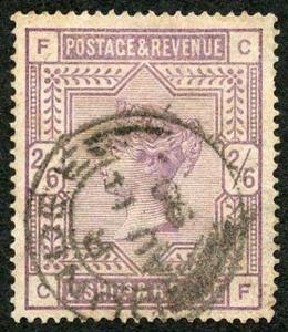 SG178 2/6 Lilac Wmk Large Anchor Used Cat 160