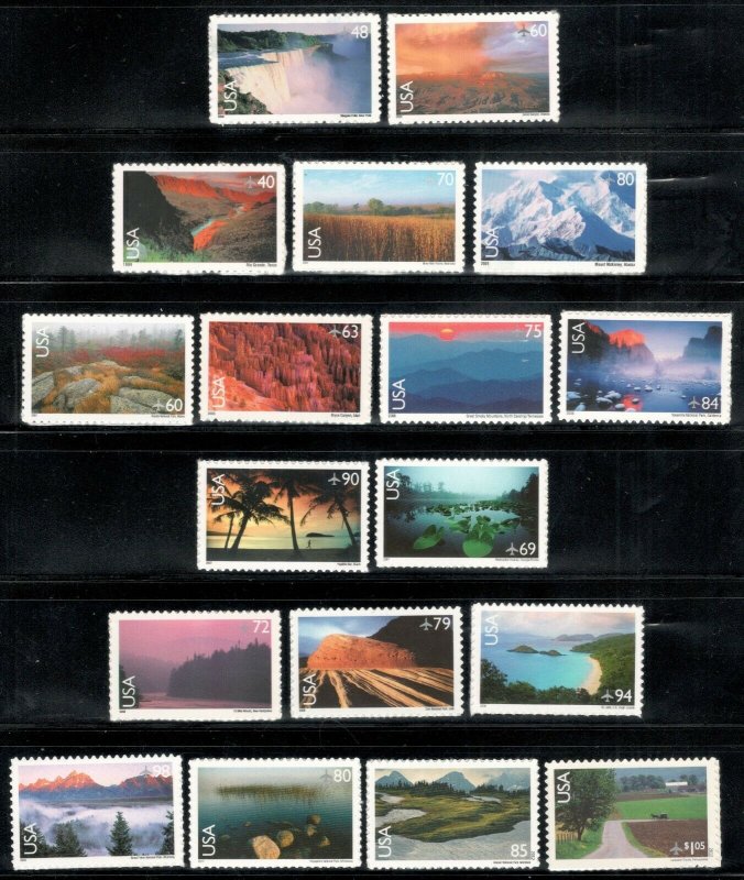 C133-C150 Scenic American Landscapes Complete Set Of 18 Mint/nh FREE SHIPPING