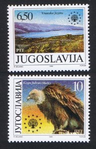 Yugoslavia Birds Griffon Vulture Nature Protection 2v 1990 MNH SC#2075-2076