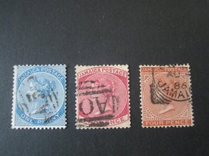 Jamaica 1883 Sc 17,19,22 FU