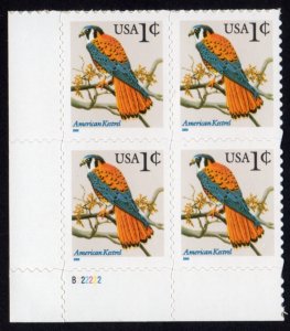 Scott #3031A 2000 American Kestrel Plate Block of 4 Stamps - MNH (LL)
