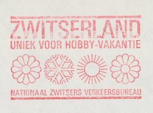 Meter cover Netherlands 1974 Four seasons - Flower - Snow christal - Sun - Switz