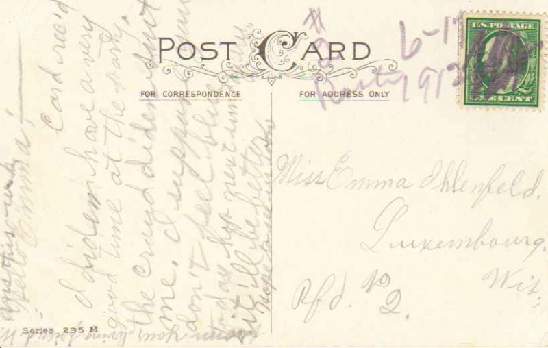 United States Wisconsin [Luxembourg] #2 Rosty 1912 unlisted ms Type 11L  1883...