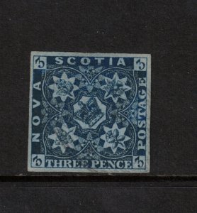 Nova Scotia #3 Extra Fine Used Gem With Ideal Light Cancel **With Certificate**