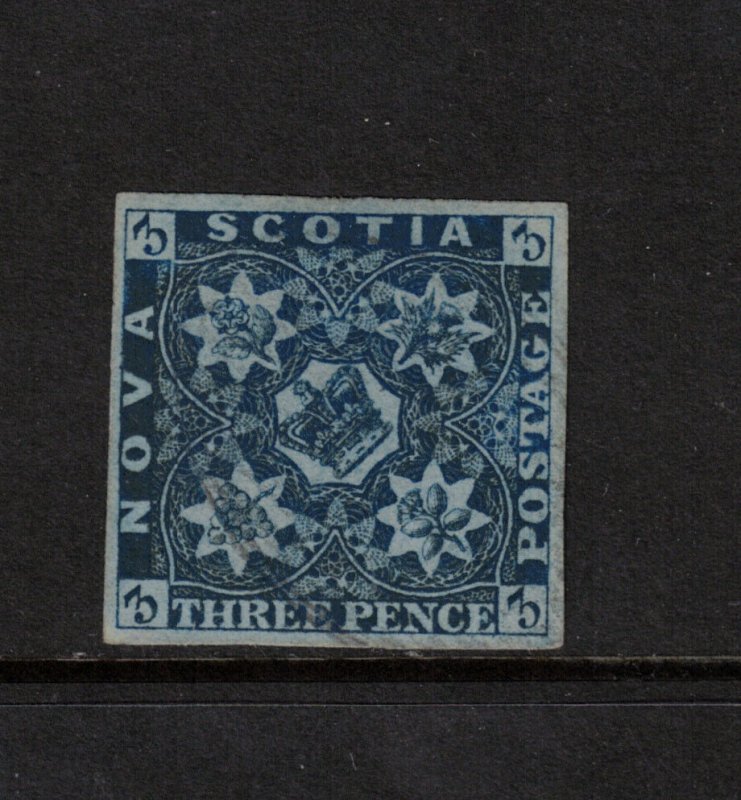 Nova Scotia #3 Extra Fine Used Gem With Ideal Light Cancel **With Certificate**