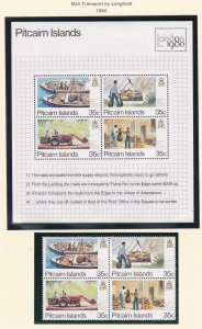 Pitcairn Islands # 192 & 192a-d, Mail Transport by Longboat, NH, 1/2 Cat.