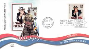 United States 1998 Uncle Sam 'I Want You'  Clean FDC Fleetwood Cachet