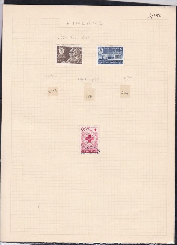 finland 1946-47 & 1950 stamps page ref 18050