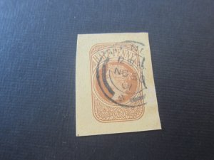 GB QV Postal Stationery Cutdown  Stock#19119