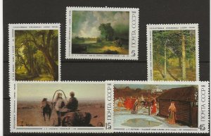 Russia 1986 Russian  Paintings sg.5663-7  set of 5  MNH