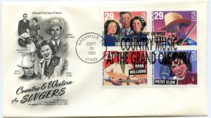 2771-74 Country & Western Singers Artcraft block of 4, FDC