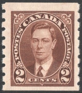 Canada SC#239 2¢ King George VI Coil Single (1937) MLH