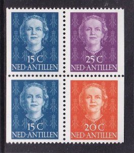 Netherlands Antilles #222a MNH 1979 Juliana 15+25+15+20c  from Booklet