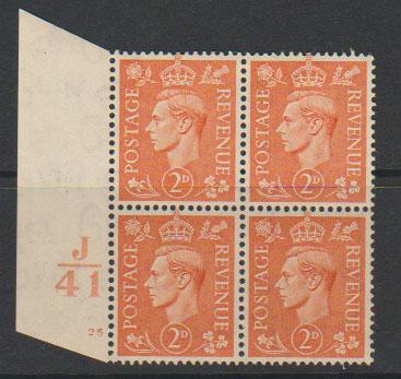 GB George VI  SG 488 UM _ Control J41 Cyl 25 