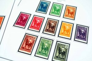 COLOR PRINTED FRENCH MADAGASCAR 1889-1957  STAMP ALBUM PAGES (46 illustr. pages)