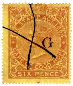 (I.B) Griqualand West Revenue : Duty Stamp 6d