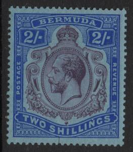 BERMUDA SG88c 1927 2/= NICK IN TOP RIGHT SCROLL VARIETY MTD MINT 