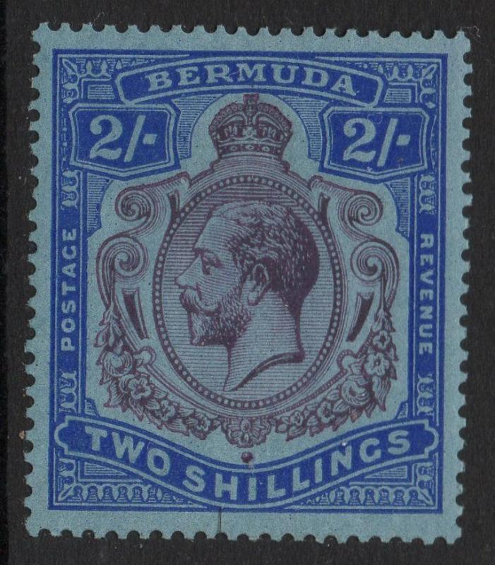 BERMUDA SG88c 1927 2/= NICK IN TOP RIGHT SCROLL VARIETY MTD MINT