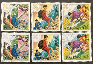 Bhutan 1971  #134-9, Boy Scouts, Used/Cto.