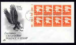 US 1736a A Eagle Booklet Pane Artcraft U/A FDC