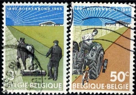 Belgian Farmers' Association, 75th Anniv., Belgium SC#634-635 used set