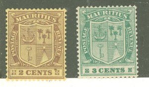 Mauritius #163-164 Unused Single