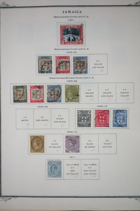 Jamaica 1800's to 1970's Stamp Collection