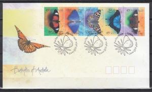 Australia, Scott cat. 1690-1694. Butterflies issues on a First Day Cover.