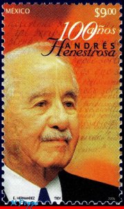 2533 MEXICO 2006 ANDRES HENESTROSA, WRITER, FAMOUS PEOPLE, MNH