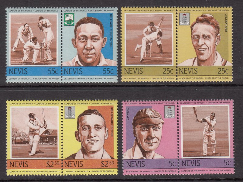 Nevis 383-390 Cricket MNH VF