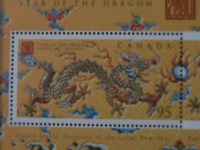 ​CANADA-1999-SC#1837 YEAR OF THE LOVELY DRAGON- SPECIAL DESIGN-MNH-S/S-VF