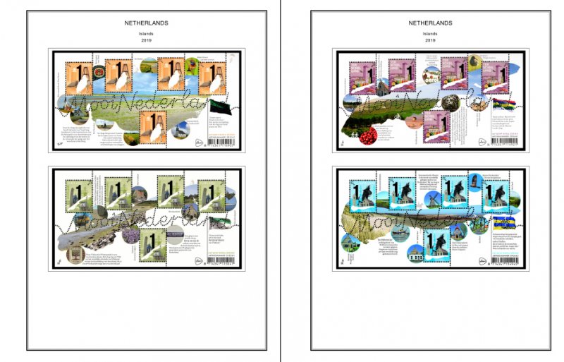 COLOR PRINTED NETHERLANDS 2011-2020 STAMP ALBUM PAGES (159 illustrated pages)