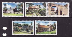 Jersey-Sc#399-403-unused NH set-National Trust anniversary-1986-