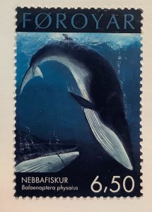 Faroe Island 2001 Scott 404 used - 6.50kr, Fin Whale