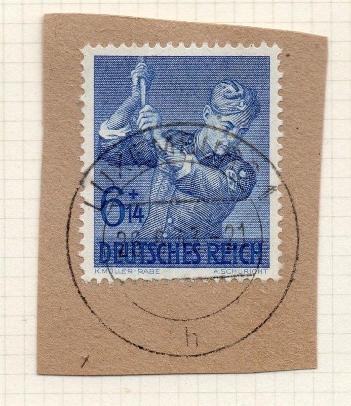 1944-45 GERMANY used in LUXEMBOURG Fine Used 6p. Postmark Piece 241796