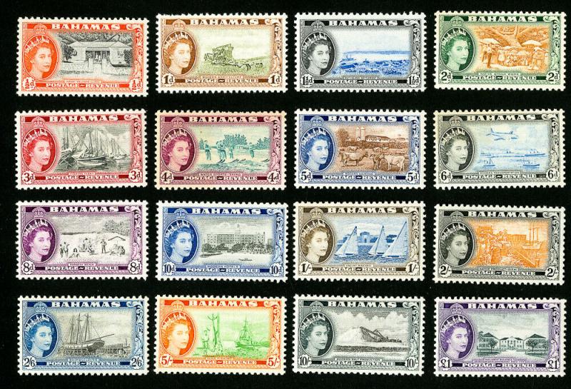 Bahamas Stamps # 158-73 VF OG LH Set of 16 Scott Value $86.20