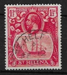 ST.HELENA SG99f 1937 1d DEEP CARMINE-RED USED
