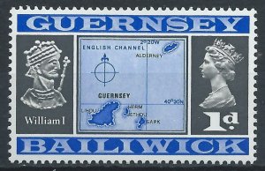 Guernsey 1969 - 1d definitive Type I - SG14 unused